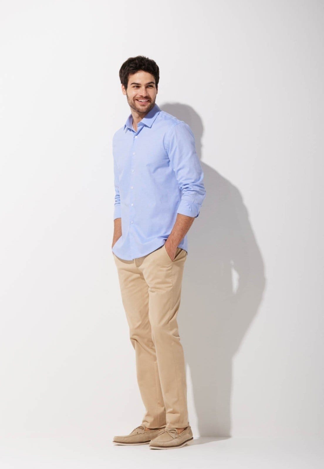Vista 2 Camisa Traymon Slim Fio Italiano Traymon azul