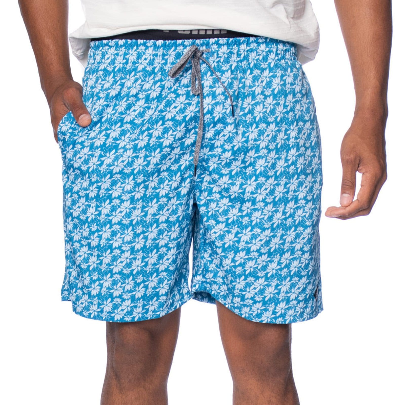 Short Masculino Nicoboco Estampa Floral Branco