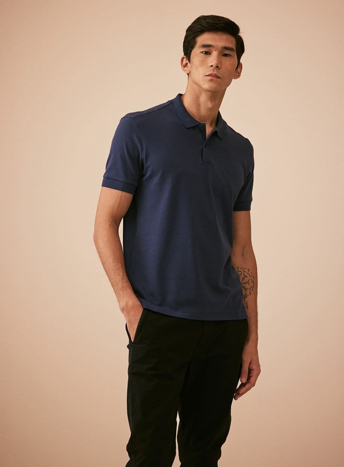 Vista 2 Polo Muscle Lisa Mr. Jones Forum Olympic Forum azul