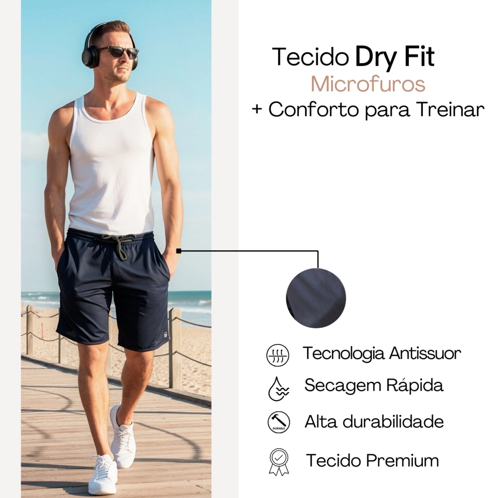 KIT 2 Bermuda Masculino Short KS Dry Fit Treino Academia Corrida