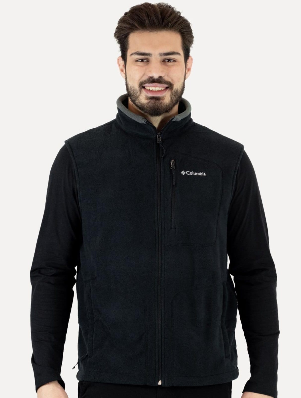 Colete Columbia Masculino Fleece Fast Trek Preta