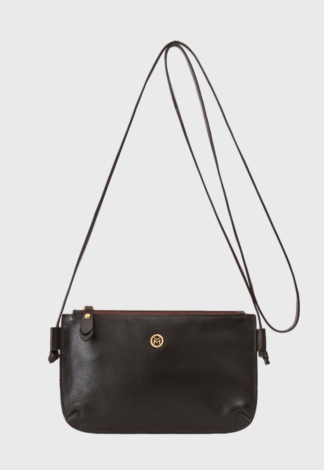 Vista 2 Bolsa Transversal Couro Mariart 201MRT Mariart café