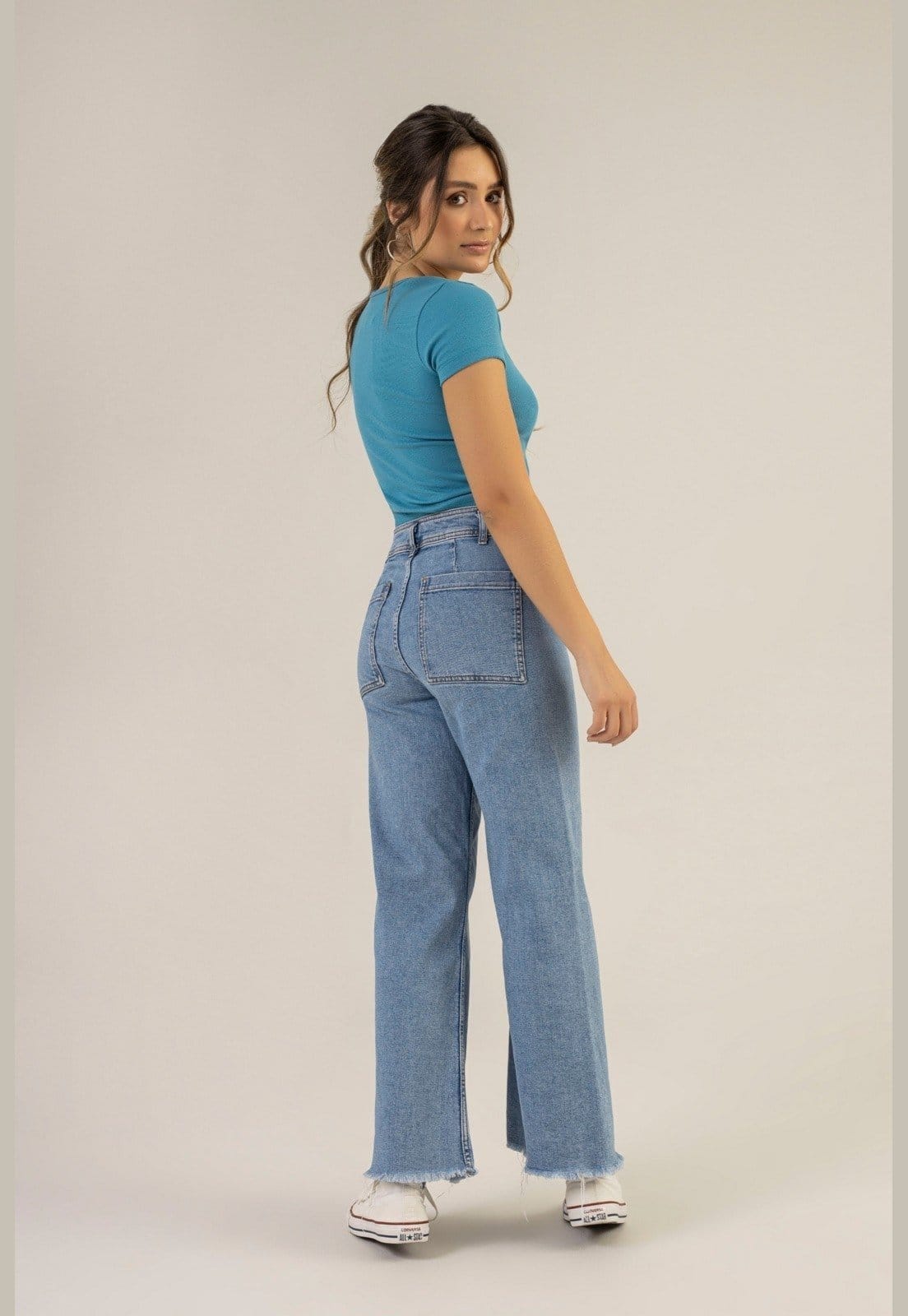 Vista 2 Blusa Cropped Adulto em Ribana The Philippines The Philippines azul