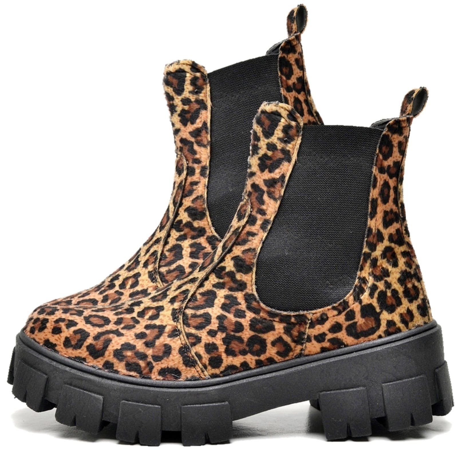 Vista 2 Bota Coturno Tratorada Estampa Onça Feminino DUBUY 1504FG DUBUY marrom