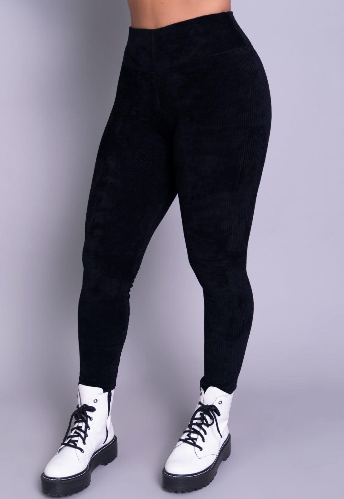 Calça Feminina Legging WLS Modas Veludo Cotelê