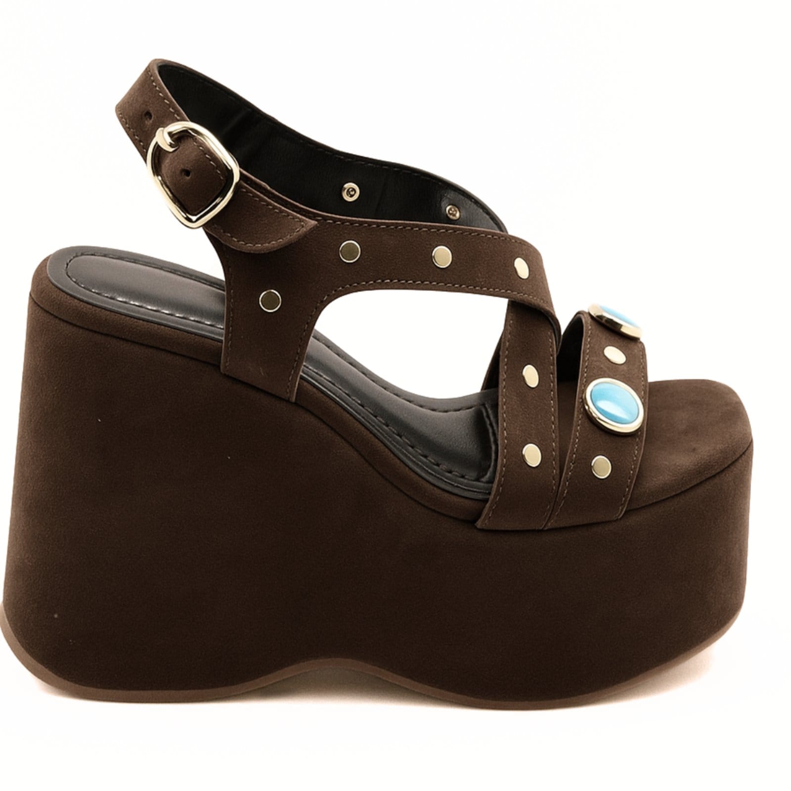 Sandália Feminino Anabela Plataforma 182173 Camurça