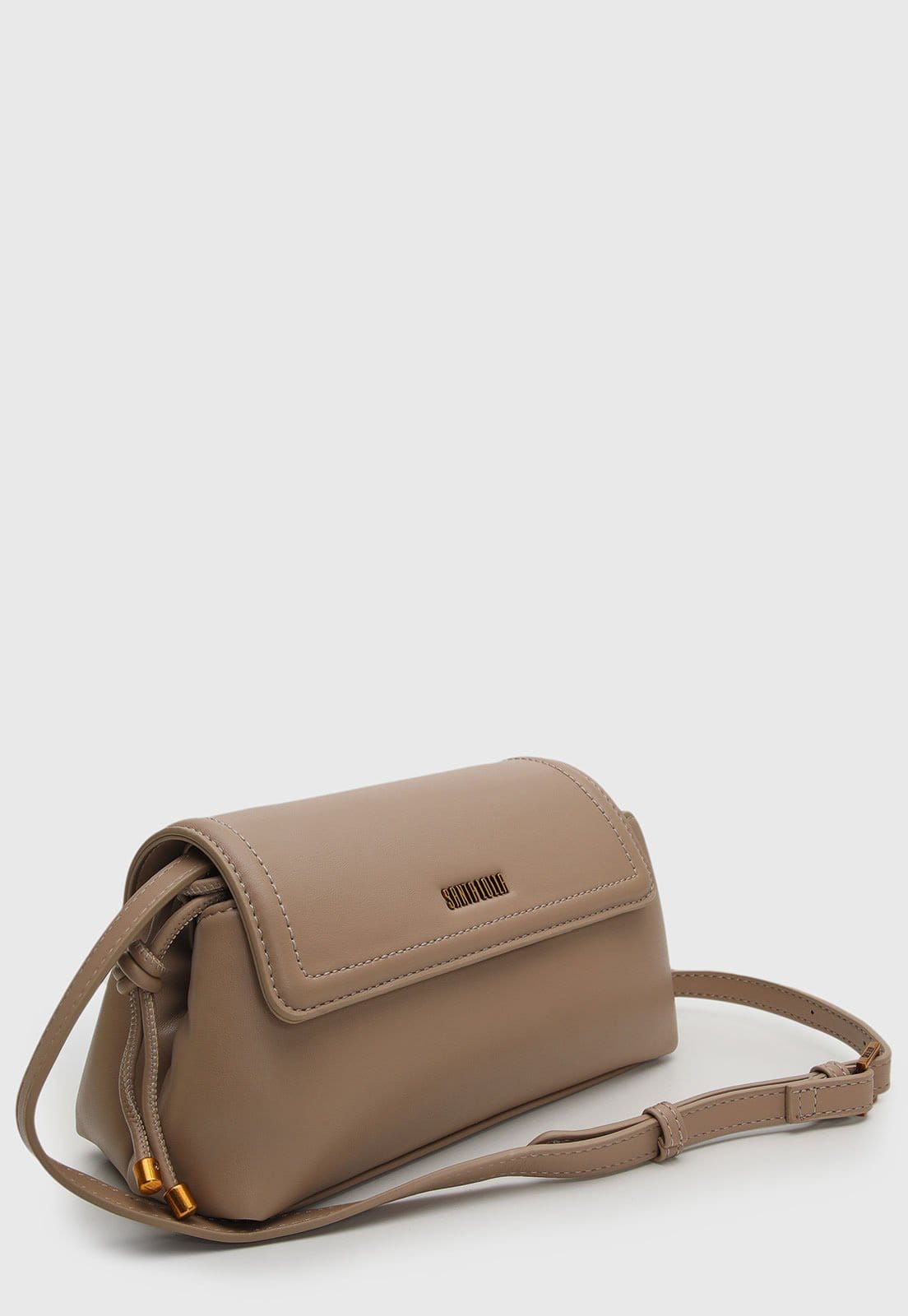 Vista 2 Bolsa Pequena Feminina Santa Lolla Logo Metálica Santa Lolla marrom