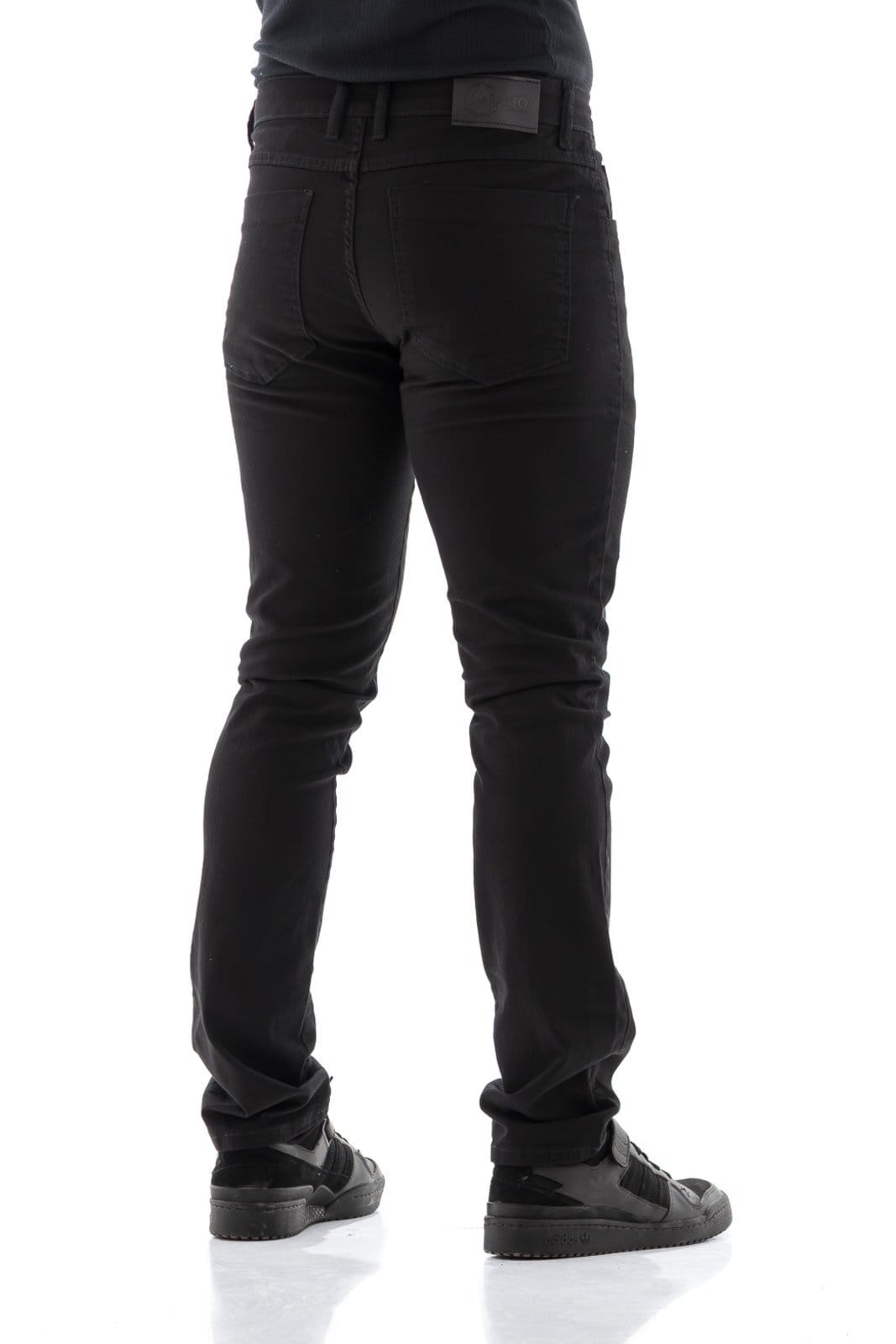 Vista 2 Calça Sarja Masculina Arauto Modelagem Skinny ARAUTO JEANS preto