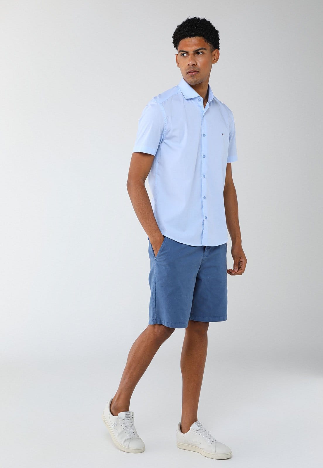 Vista 2 Camisa Masculina Aramis Manga Curta Claro Aramis azul