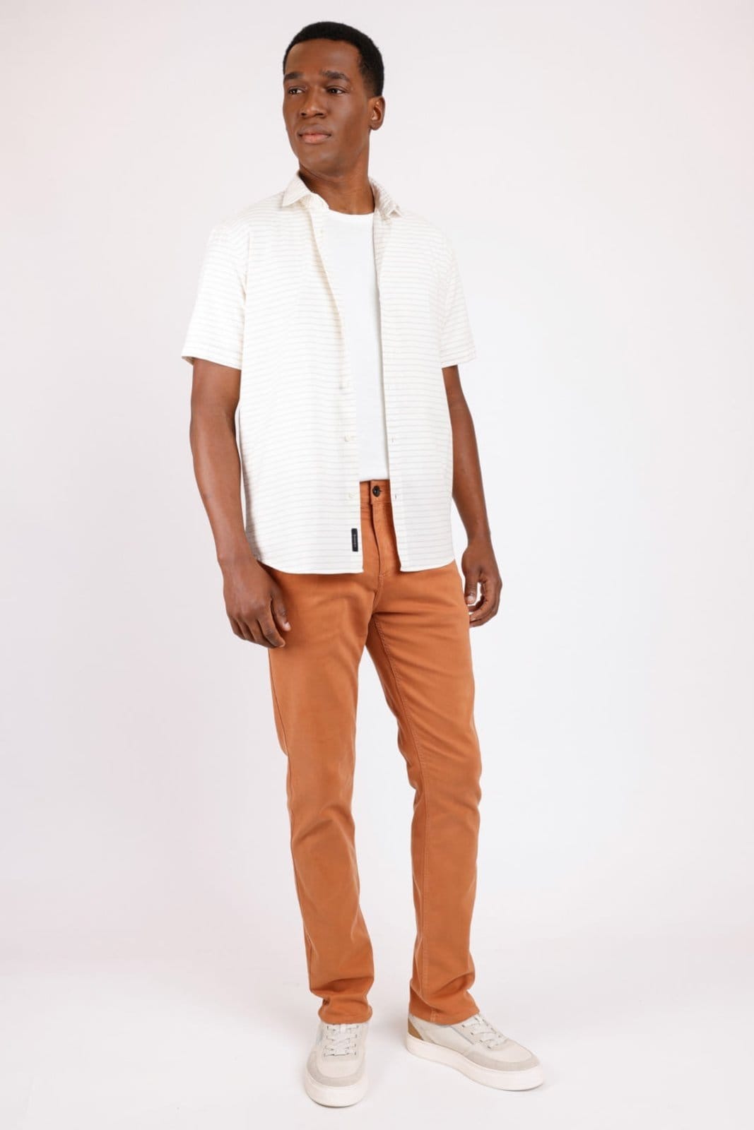 Vista 2 Calça Aramis Slim Moletom Color Telha Aramis incolor