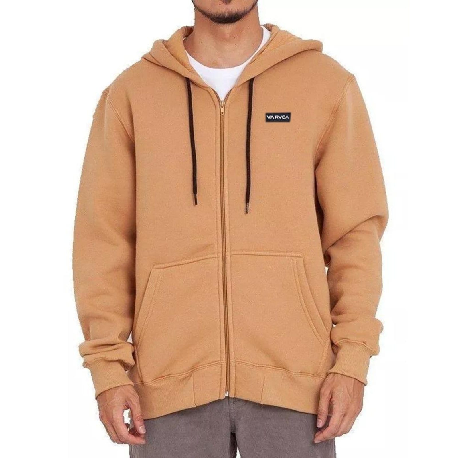 Moletom RVCA Aberto Swift Patch WT23 Masculino Caqui