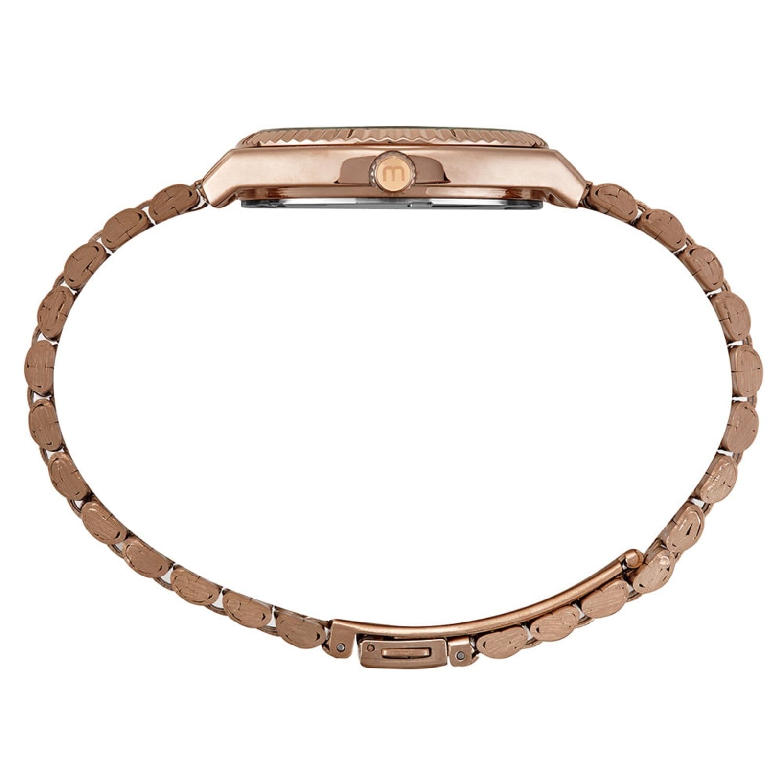 Vista 2 Relógio Feminino Rose Gold Prata Redondo Aço Elegante Mondaine rosa rose