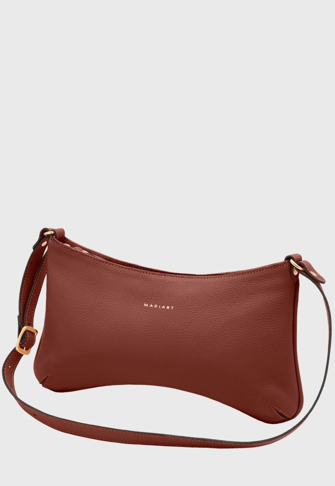 Bolsa Shoulder Couro Mariart Lavanda Terracota