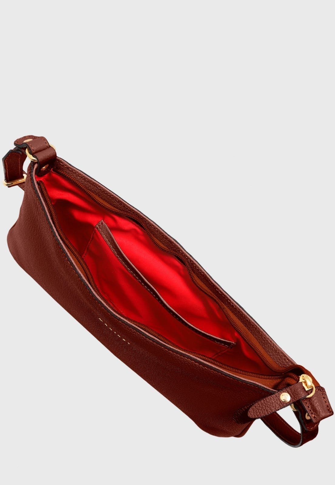 Vista 2 Bolsa Shoulder Couro Mariart Lavanda Terracota Mariart bordô lavanda