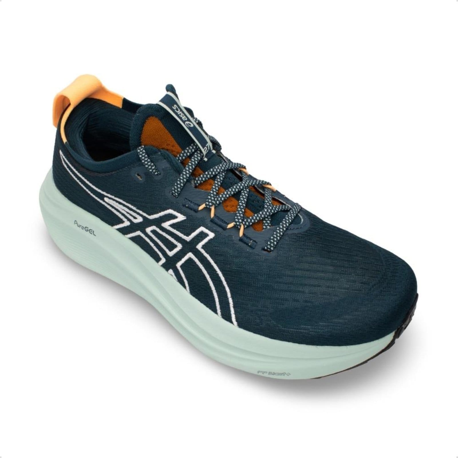 Vista 2 Tênis Asics Masculino Gel-Nimbus 27 TR Corrida ASICS verde