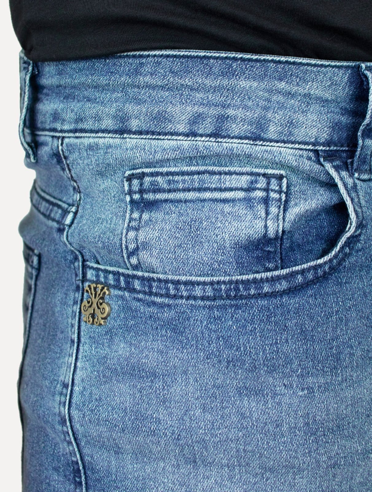 Vista 2 Calça John John Masculina Slim Antuerpio Médio John John azul