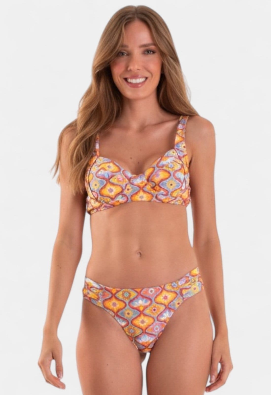 Biquíni Areia Branca Baly Frente Única Mandala