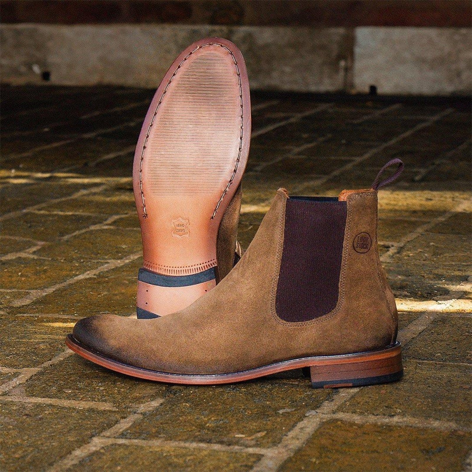 Bota Masculina Camurça Look Stock Italiana Elegante
