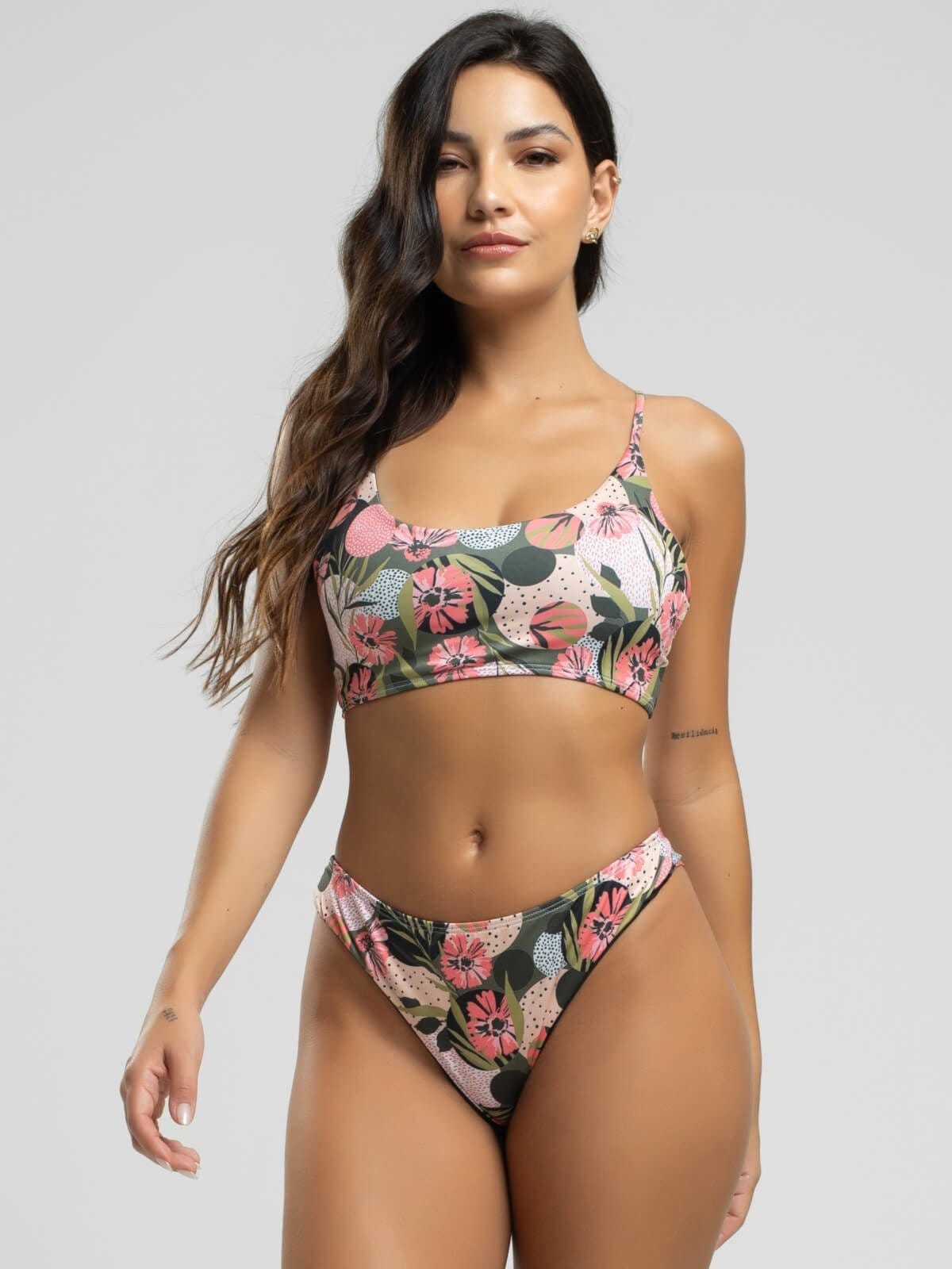 Biquini Faixa Calcinha Fio Duplo Proteção Uv 50+ Vicbela Rosa