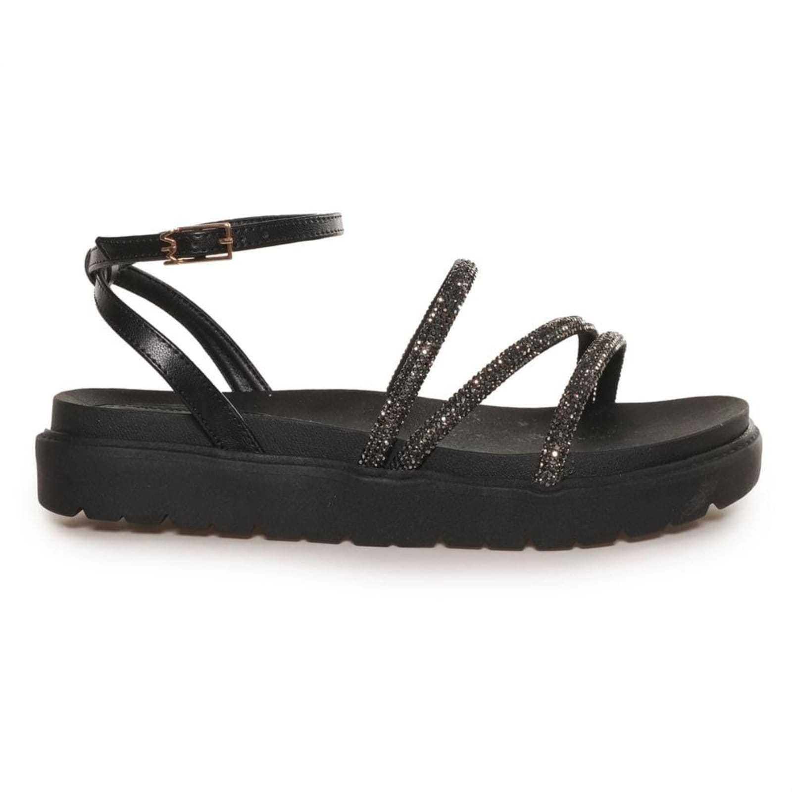 Sandália Via Marte Tira Strass Feminina