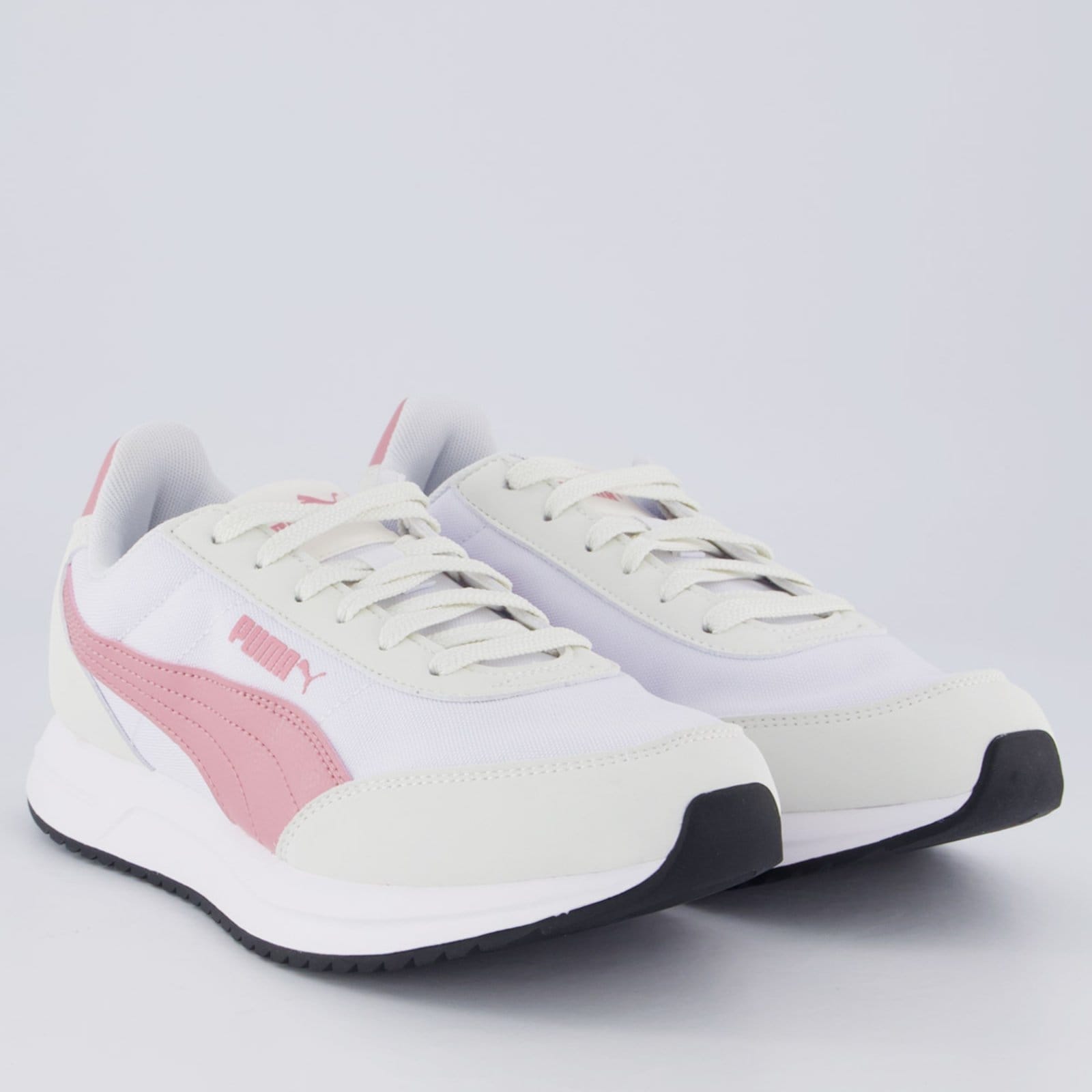 Vista 2 Tênis Puma R78 Lightwind Feminino Branco e Rosa Puma branco rosa
