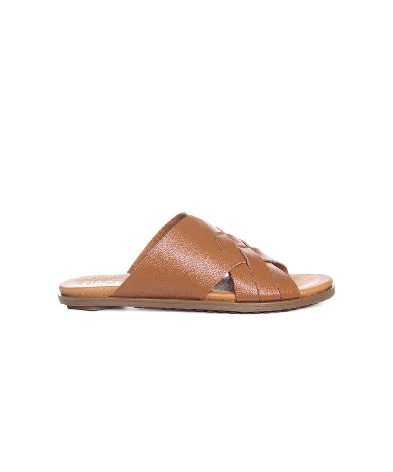 Tamanco Orcade Roma Trançada Couro Tostado