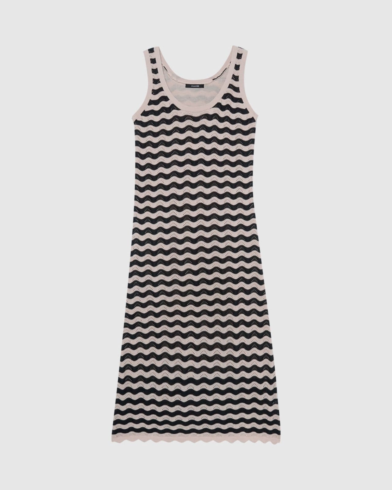 Vestido Midi Feminino Estampa Geométrica Em Tricô