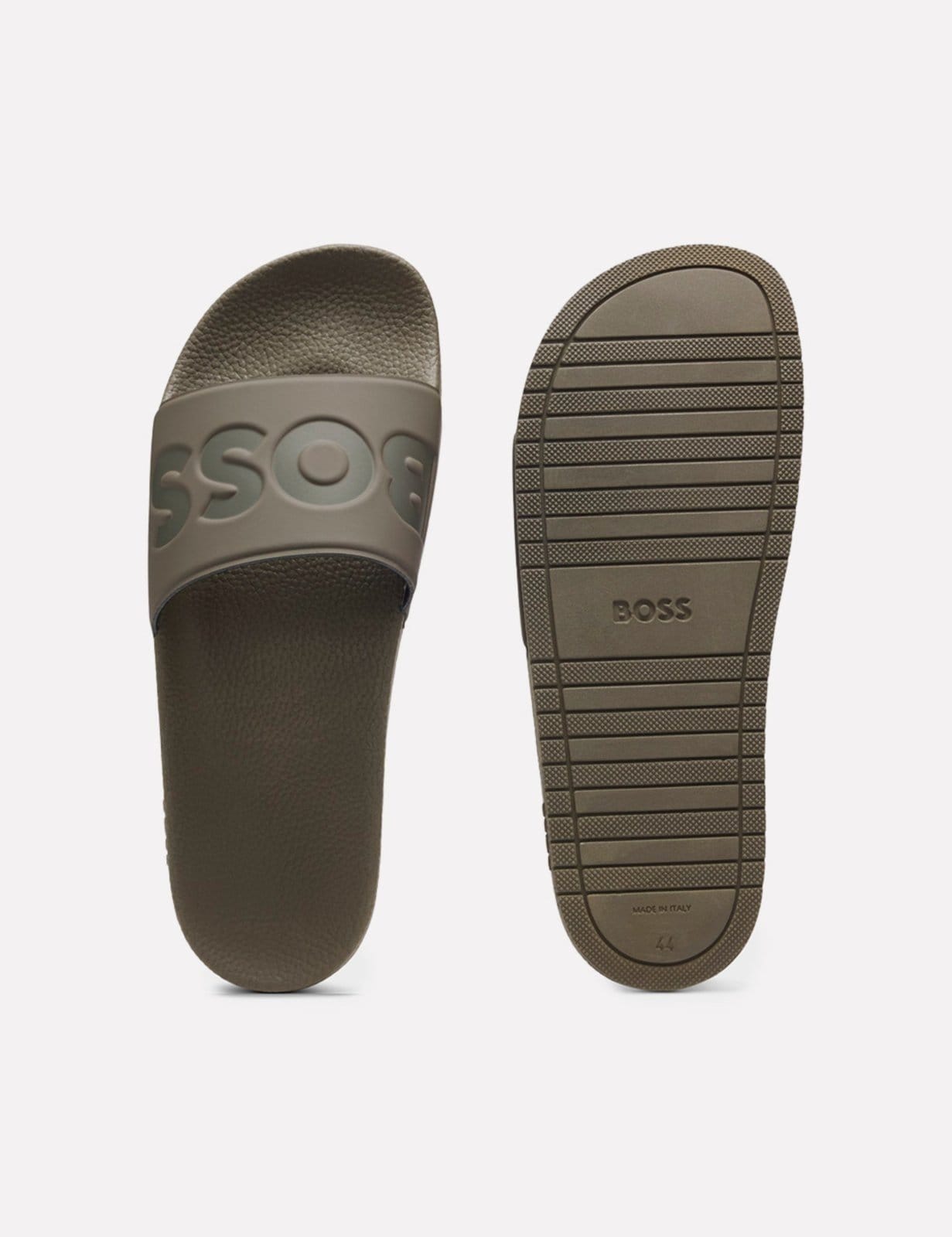 Vista 2 Chinelo Hugo Boss Masculino Aryeh Slid Npvlg Musgo Escuro Hugo Boss verde