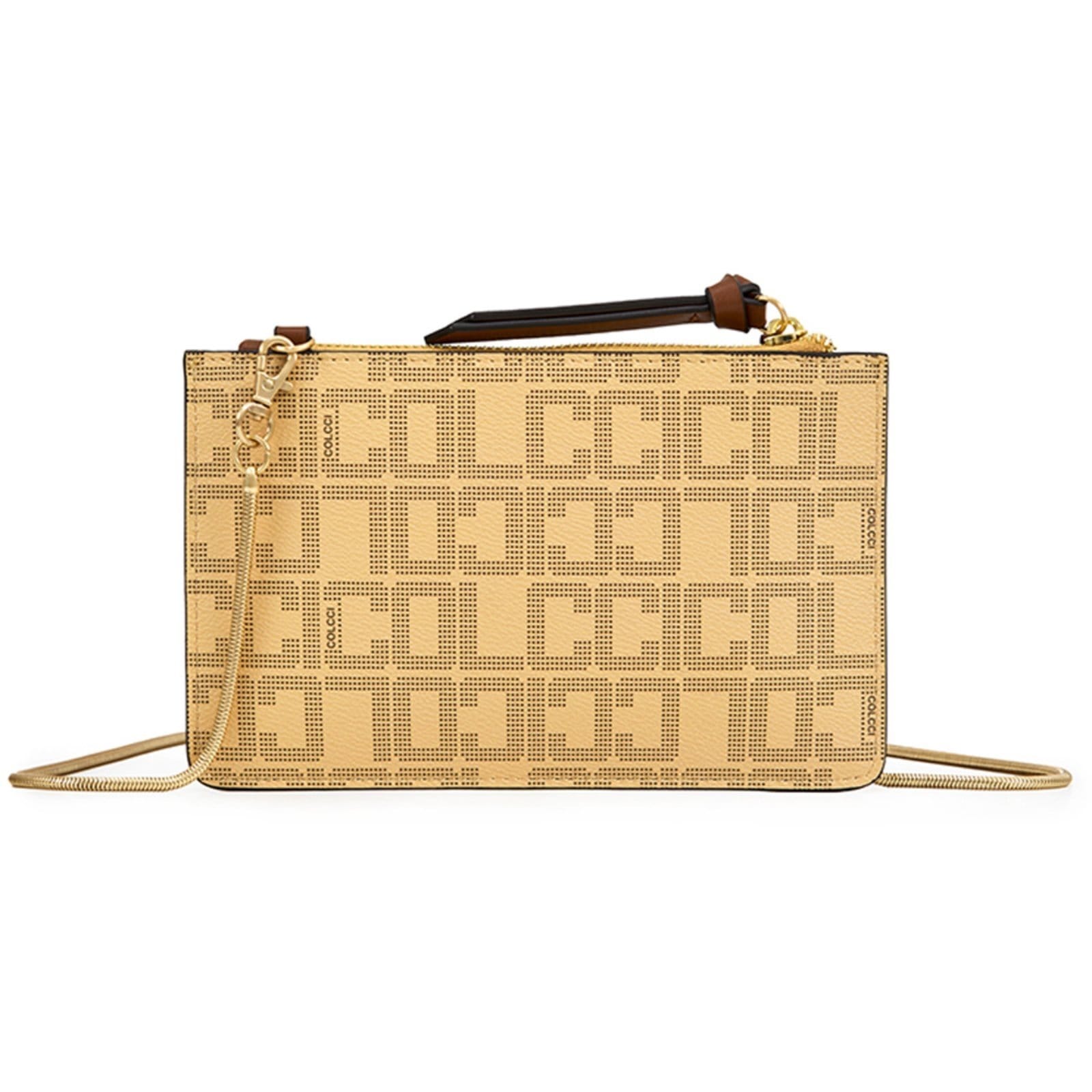 Vista 2 Bolsa Crossbody Colcci Monograma Ve26 Feminino Colcci bege