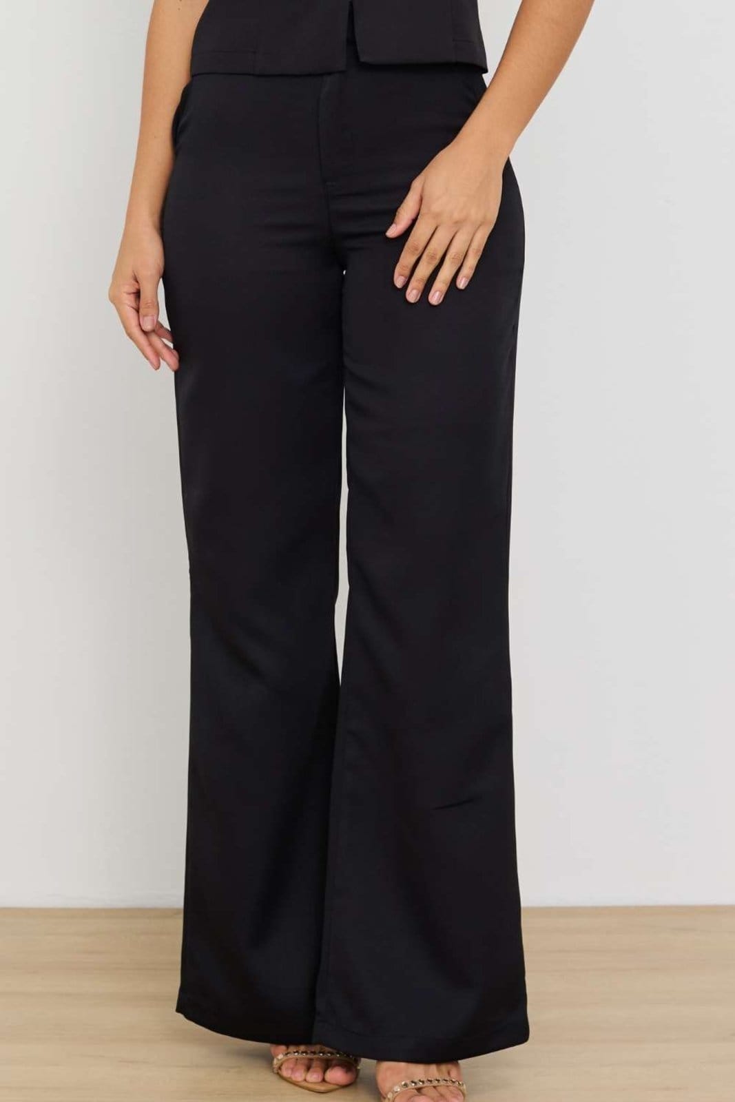 Vista 2 Calça Vanibele Wide Vanibele cinza