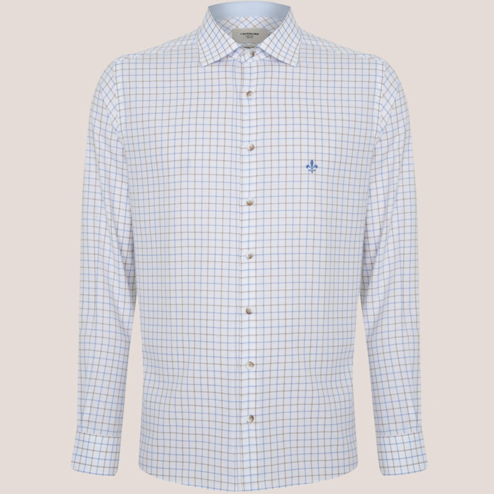 Camisa Slim Dudalina Oxford Xadrez Ve26 Masculino