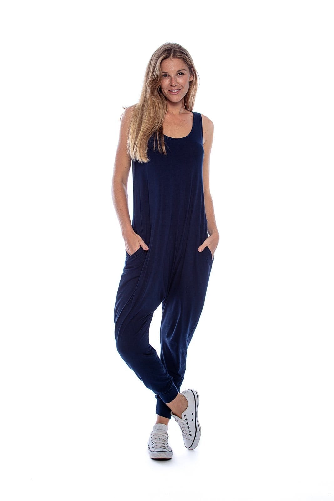 Vista 2 Macacão Saruel Malha Regata Amazonia Vital Amazonia Vital azul