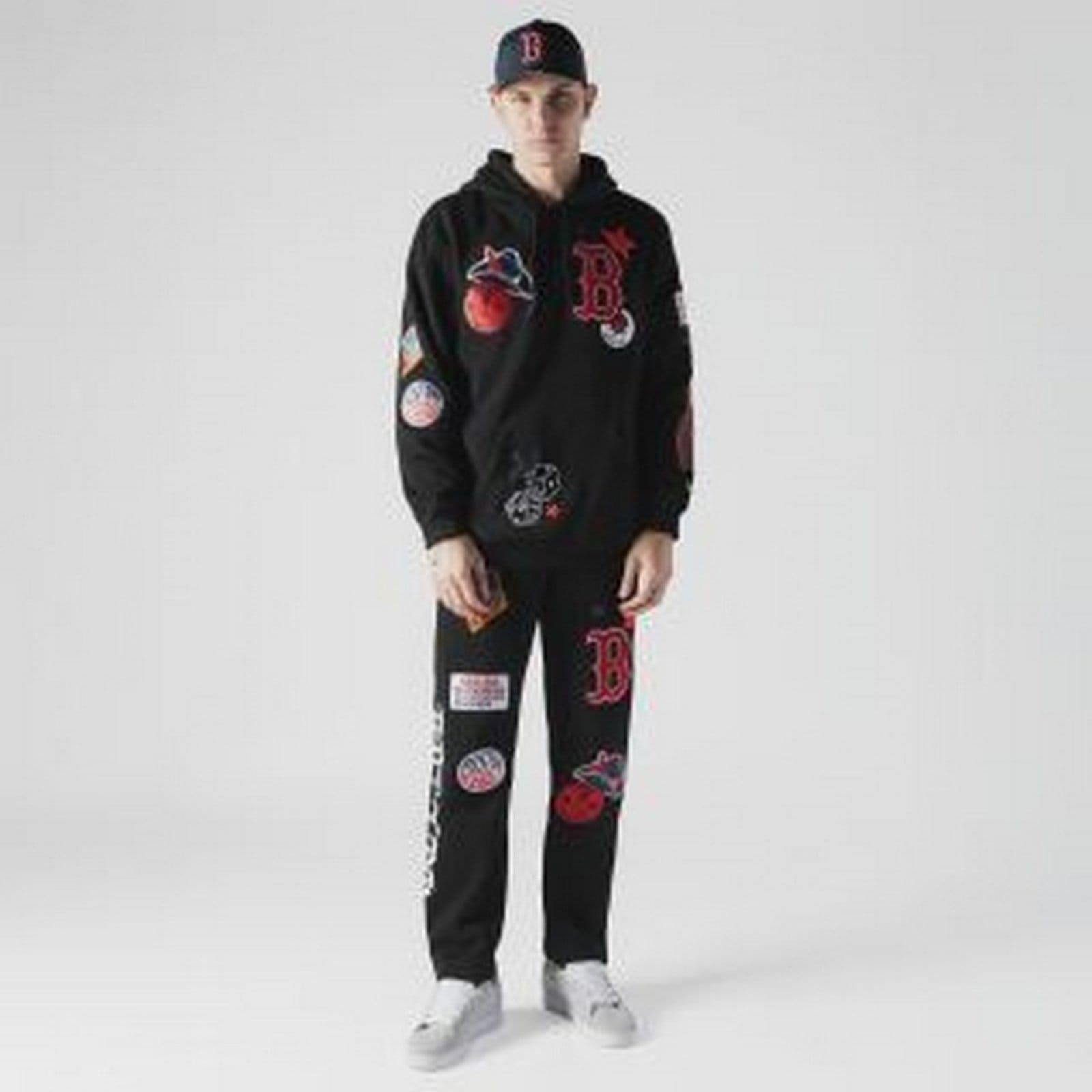 Moletom New Era Canguru Fechado Boston Red Sox MLB Preto