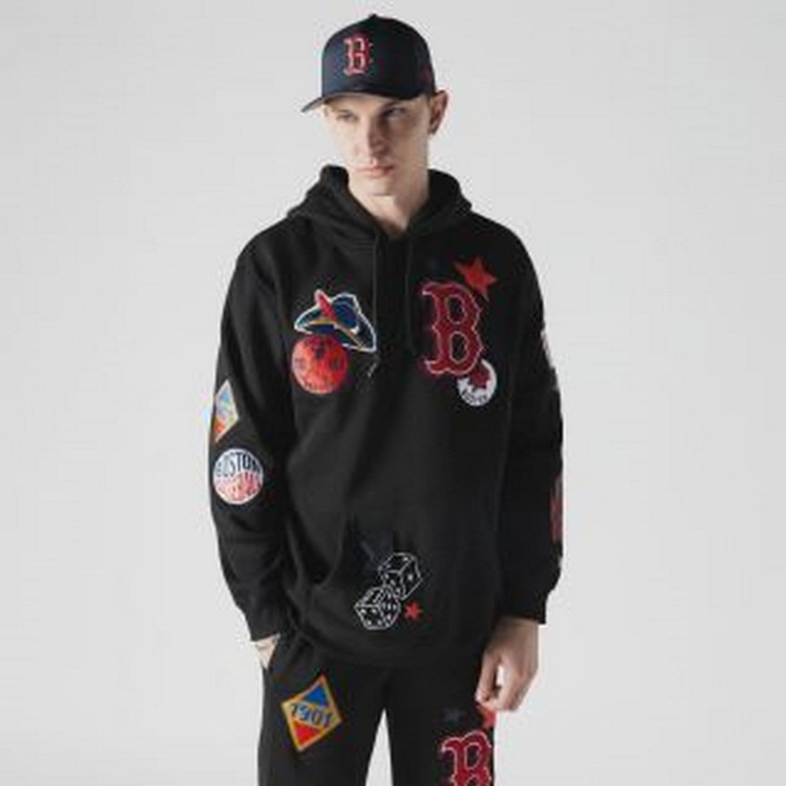 Moletom New Era Canguru Fechado Boston Red Sox MLB Preto - 2