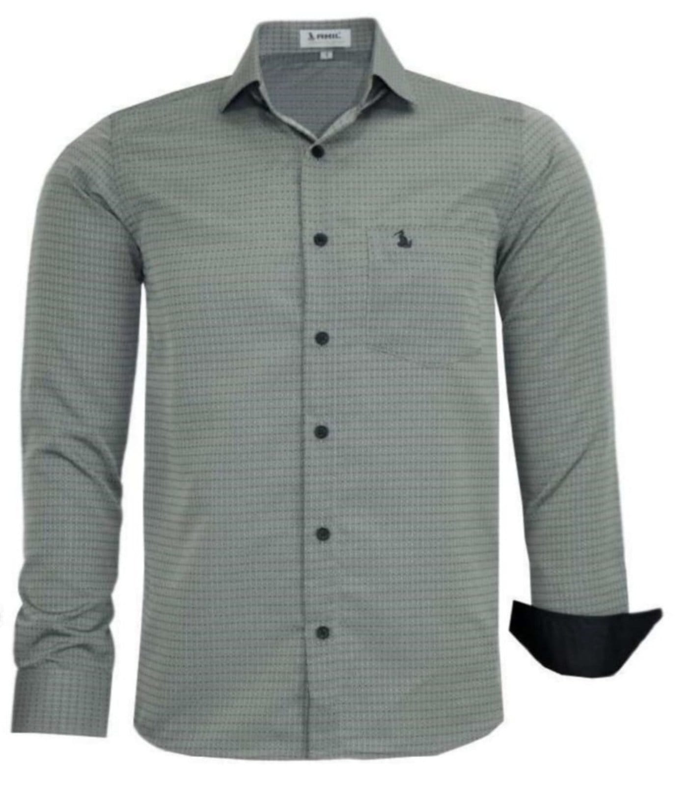 Camisa Social Amil Comfort Gets Macia Poliéster Fácil de Passar Manga Longa