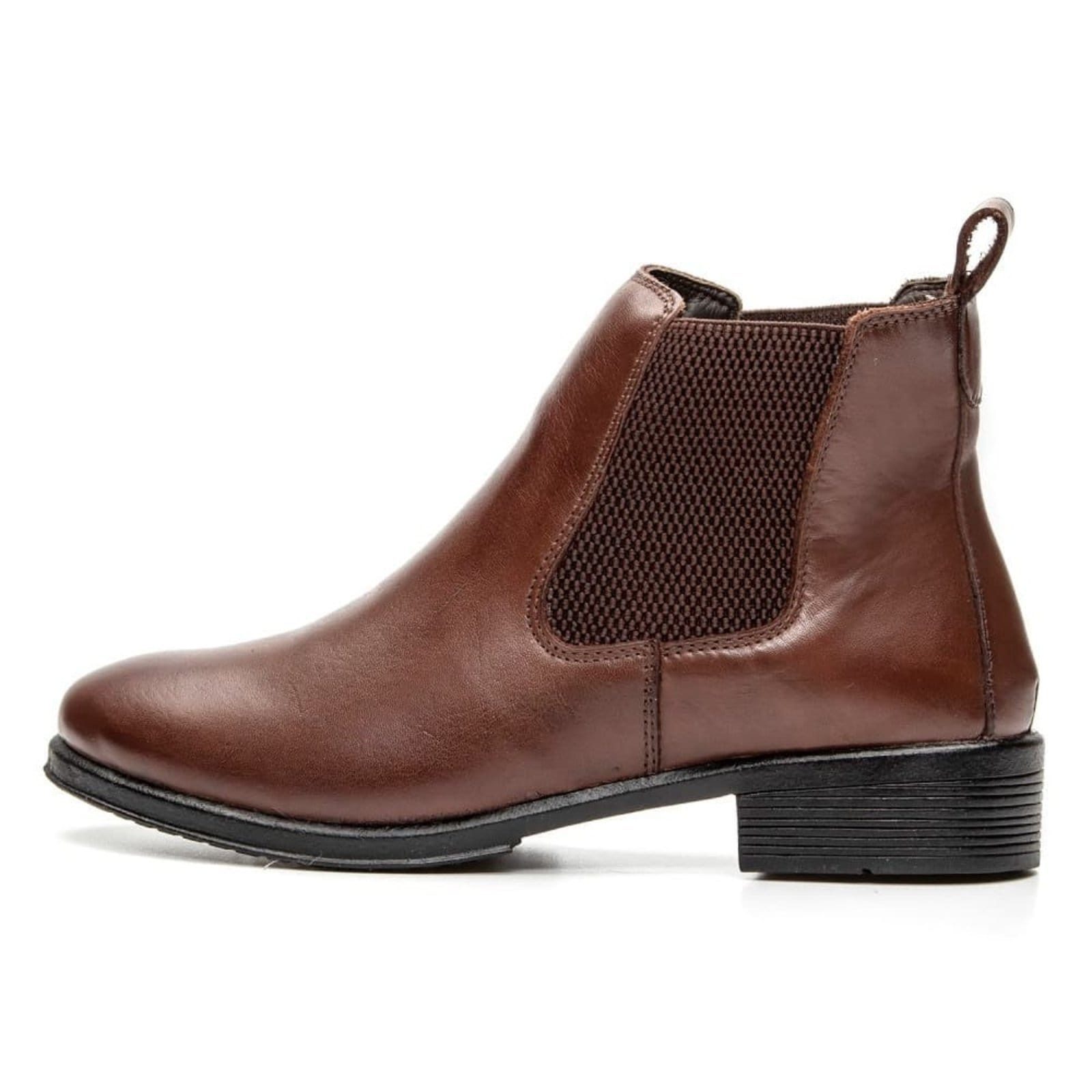 Vista principal Bota de Couro Feminina Chelsea Cano Curto Peccato DF Farm Peccato marrom