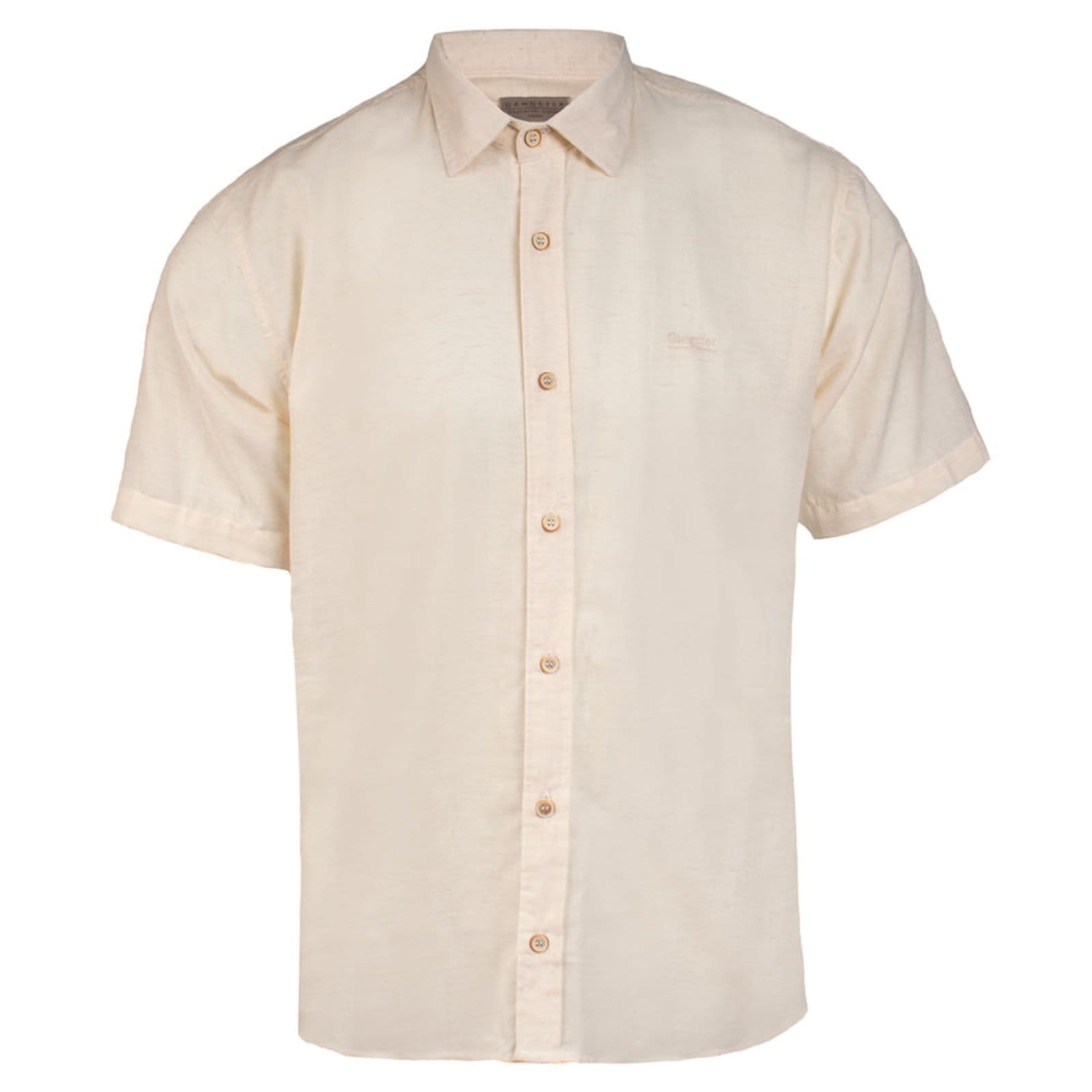 Camisa Masculina Gangster Linho Listras Off White