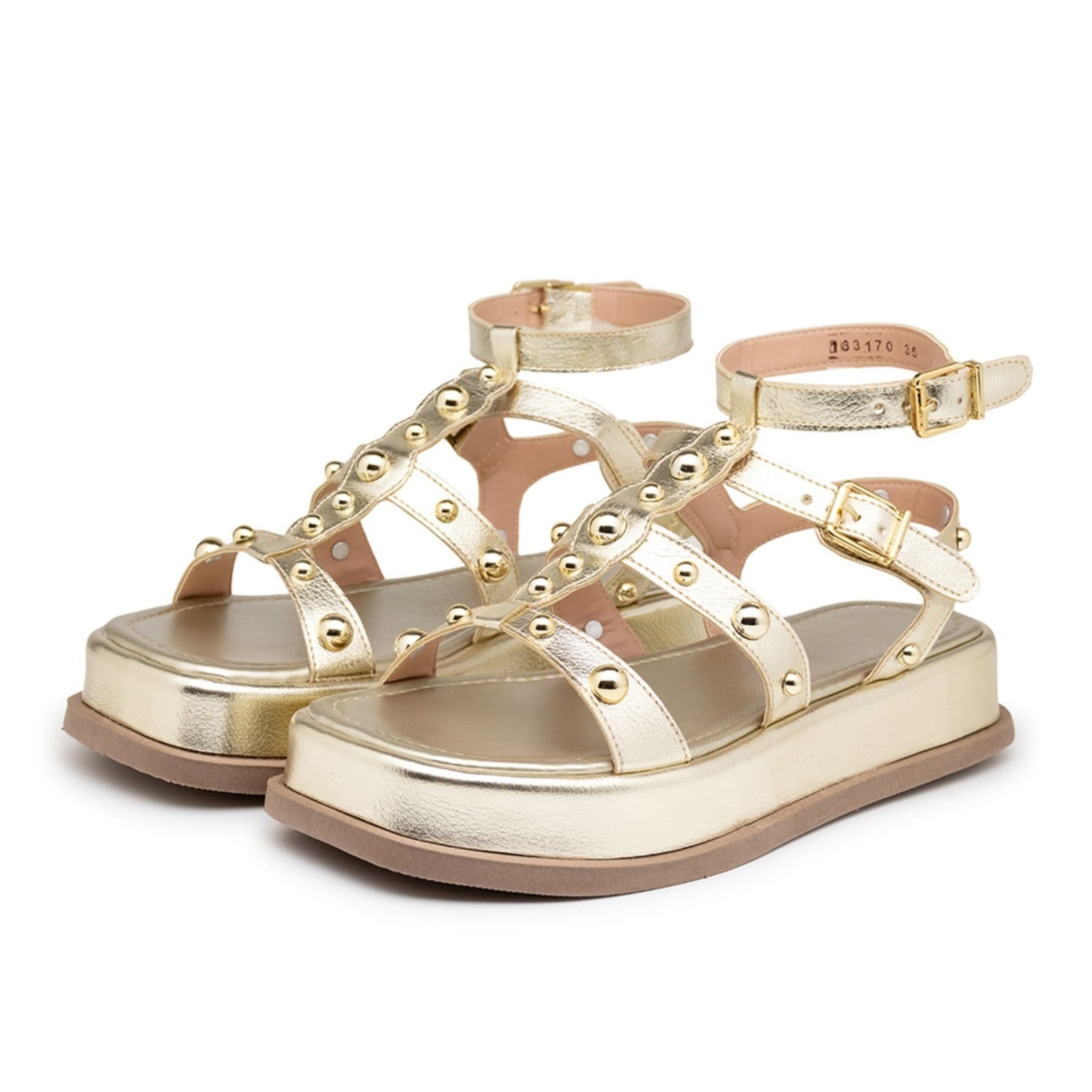 Sandália Papete Flatform Feminina Detalhes 183070