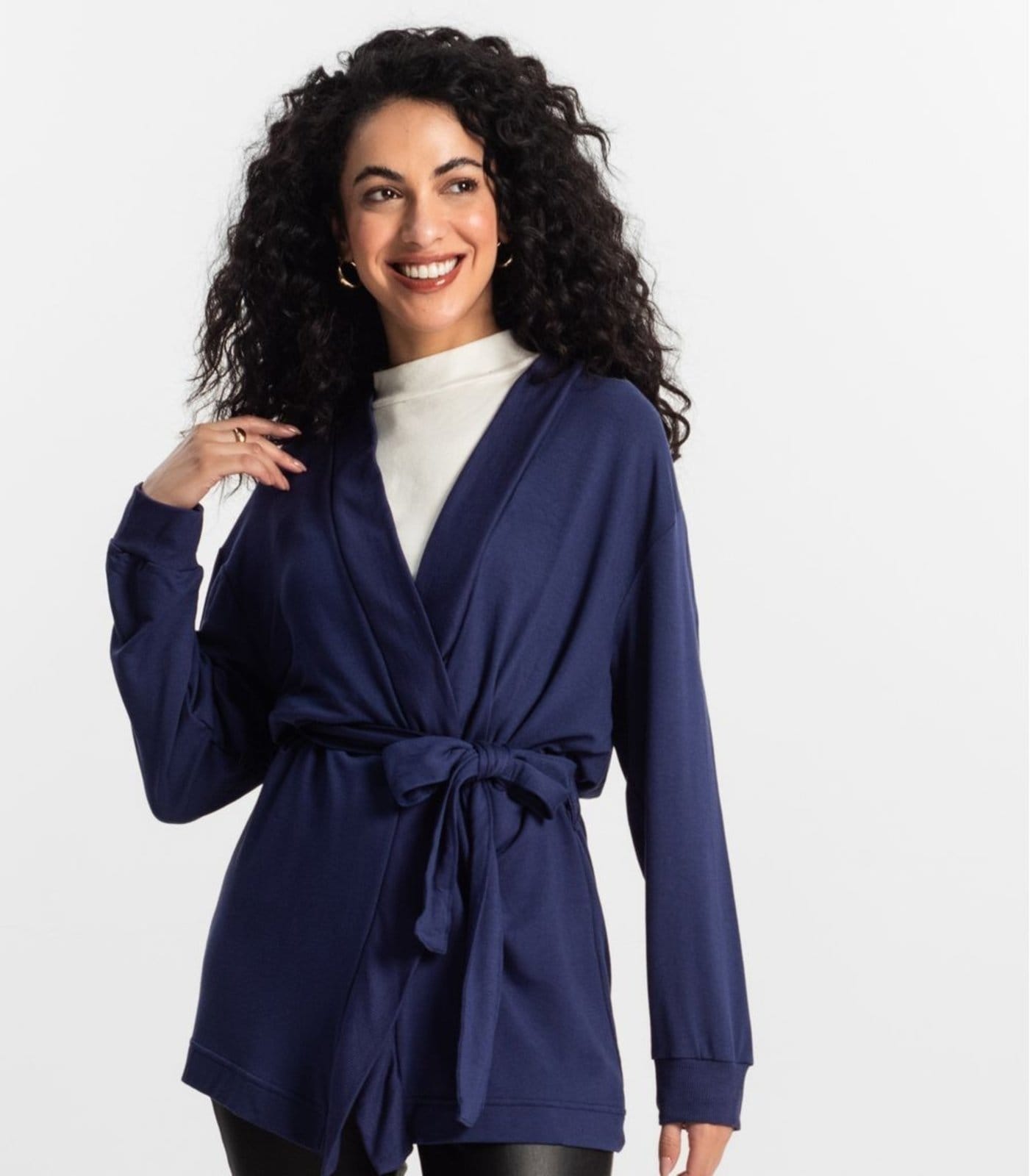 Vista 2 Cardigan Feminino Rovitex Rovitex azul