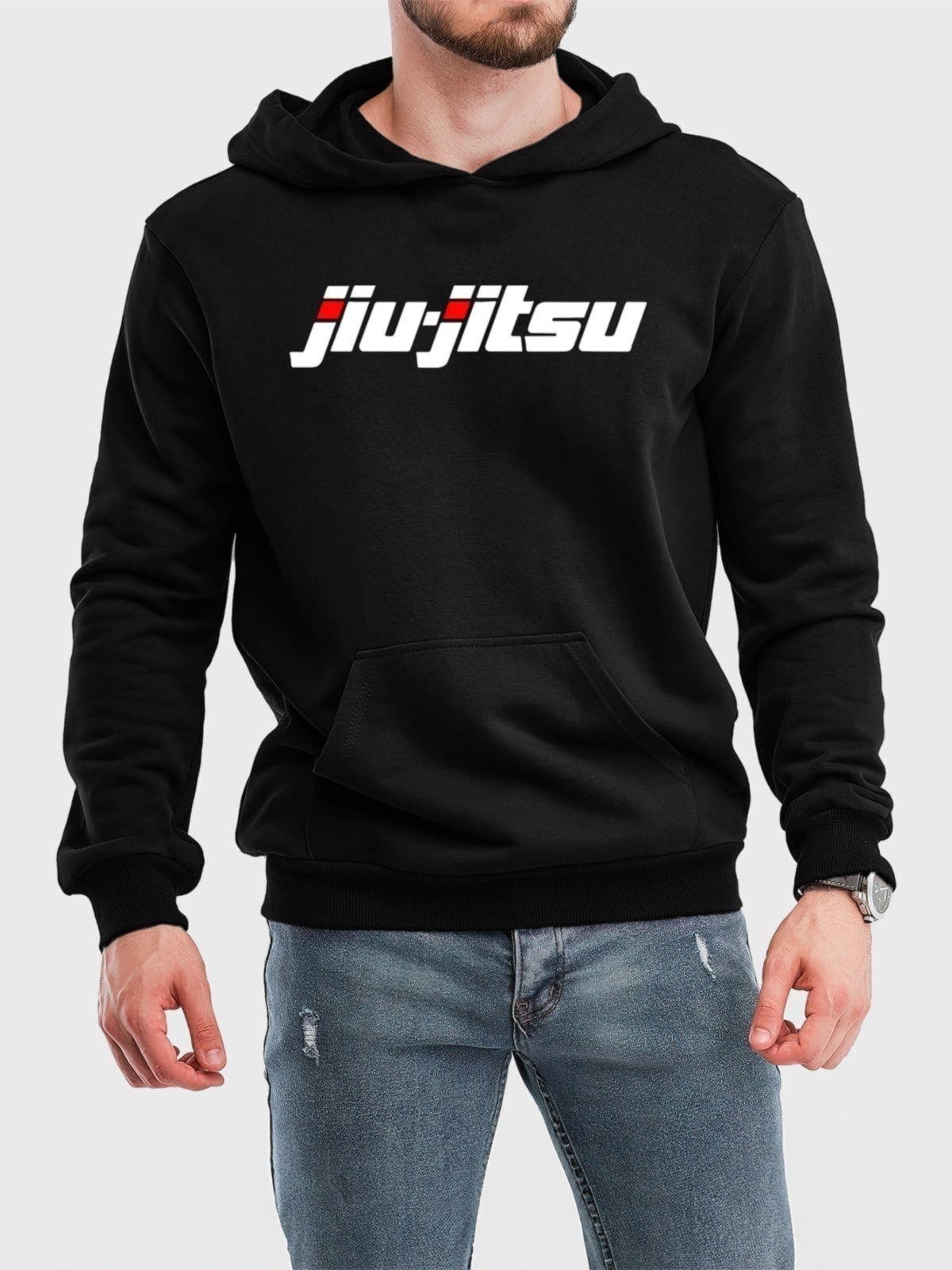 Blusa de Frio Moletom Flanelado Benellys Jiu Jitsu Com Capuz