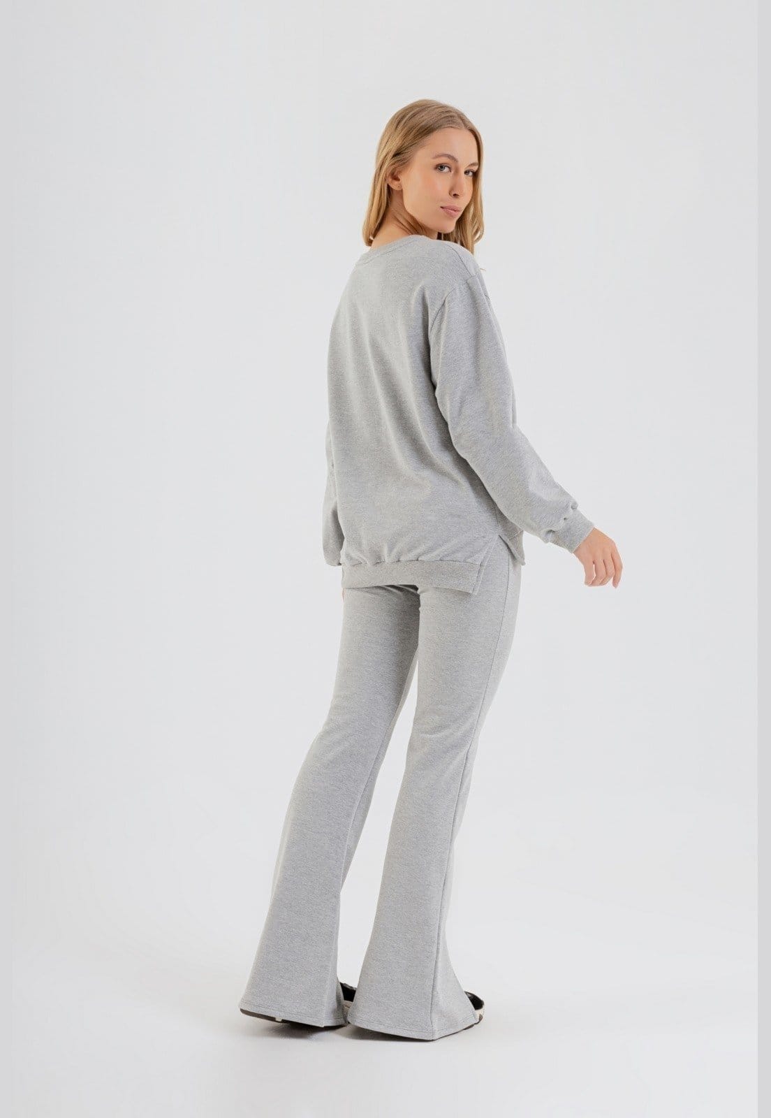 Vista 2 Calça Básica Feminina em Molecotton Just Basic JUST BASIC cinza