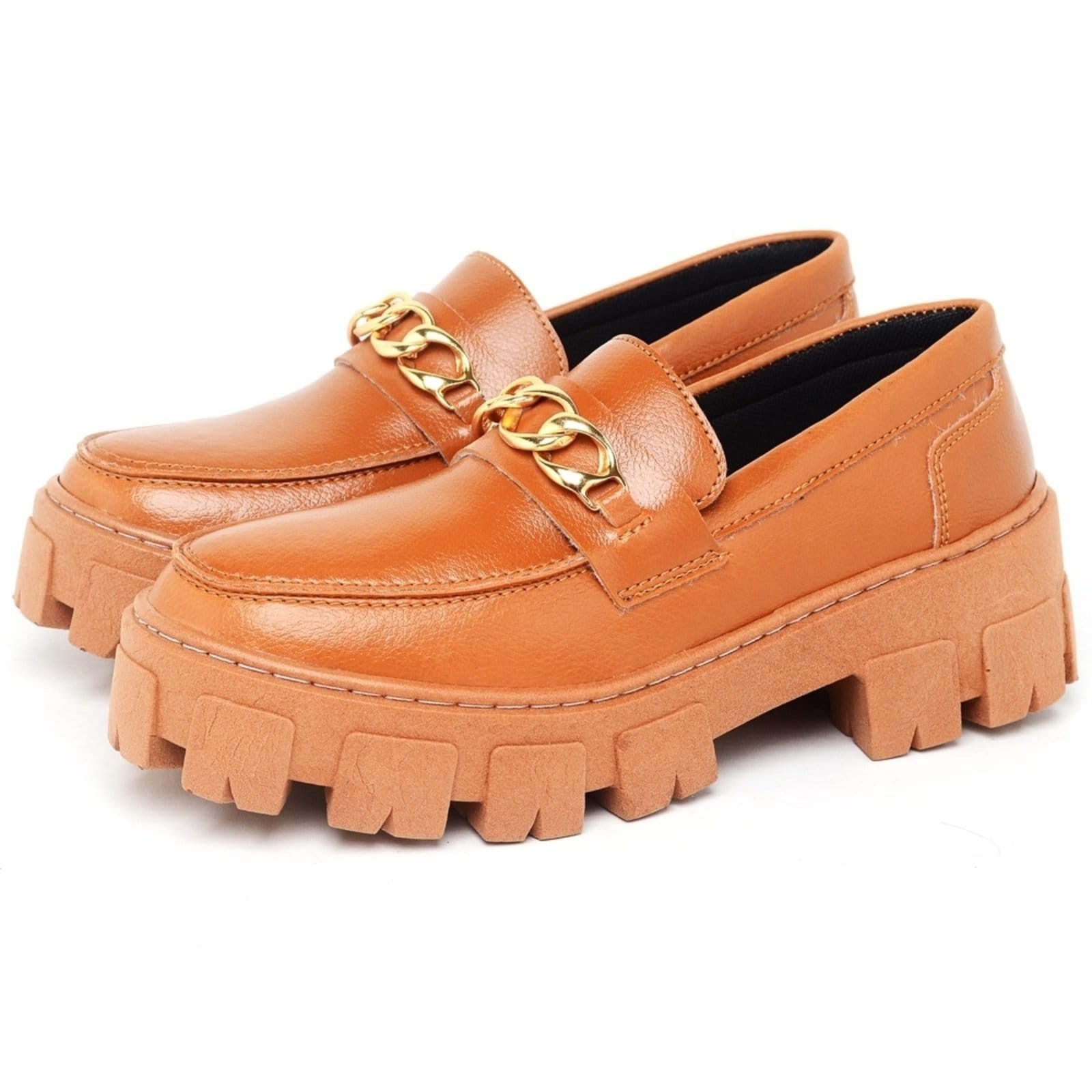 Vista principal Sapato Feminino Mocassim Okford DUBUY 1413FG DUBUY caramelo