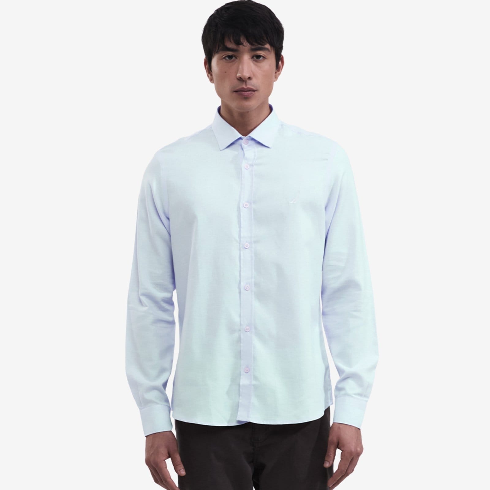 Camisa Nautica Manga Longa Oxford Claro