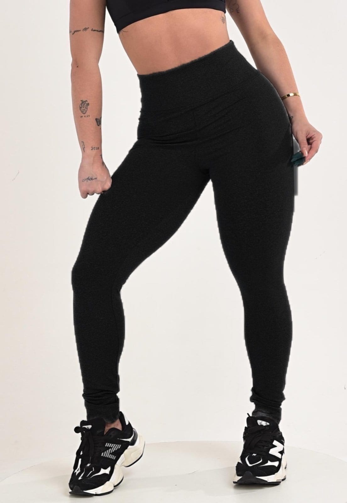 Calça Legging Preta Feminina Cós duplo Grossa Koenig