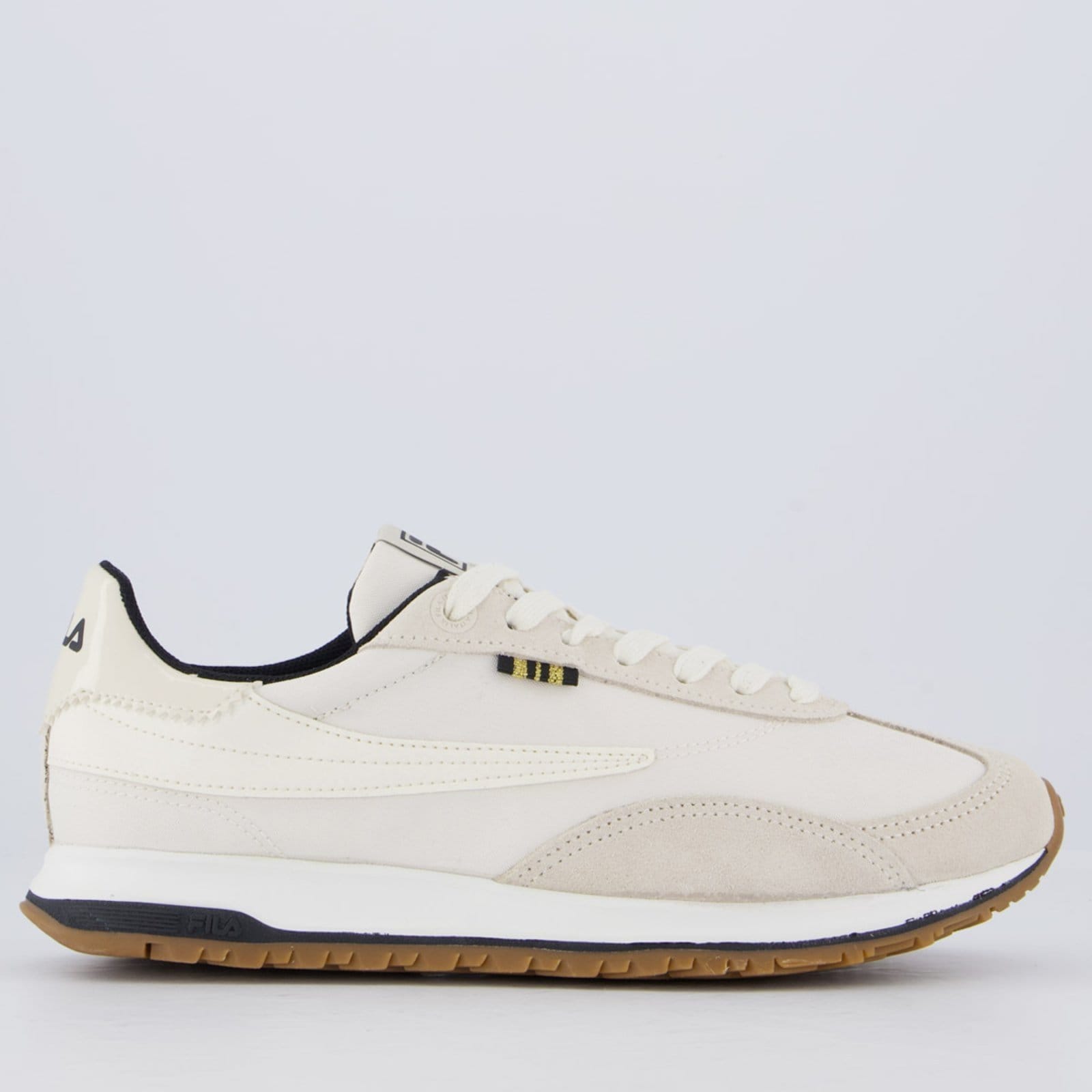 Vista principal Tênis Fila 70 Trainer Feminino e Preto Fila bege