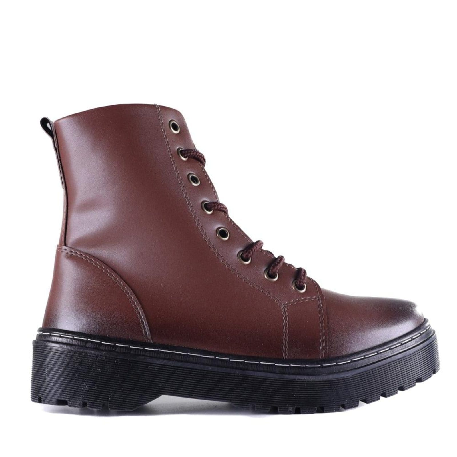 Bota Coturno Feminino Zariff 7000 Brown Canela Incolor