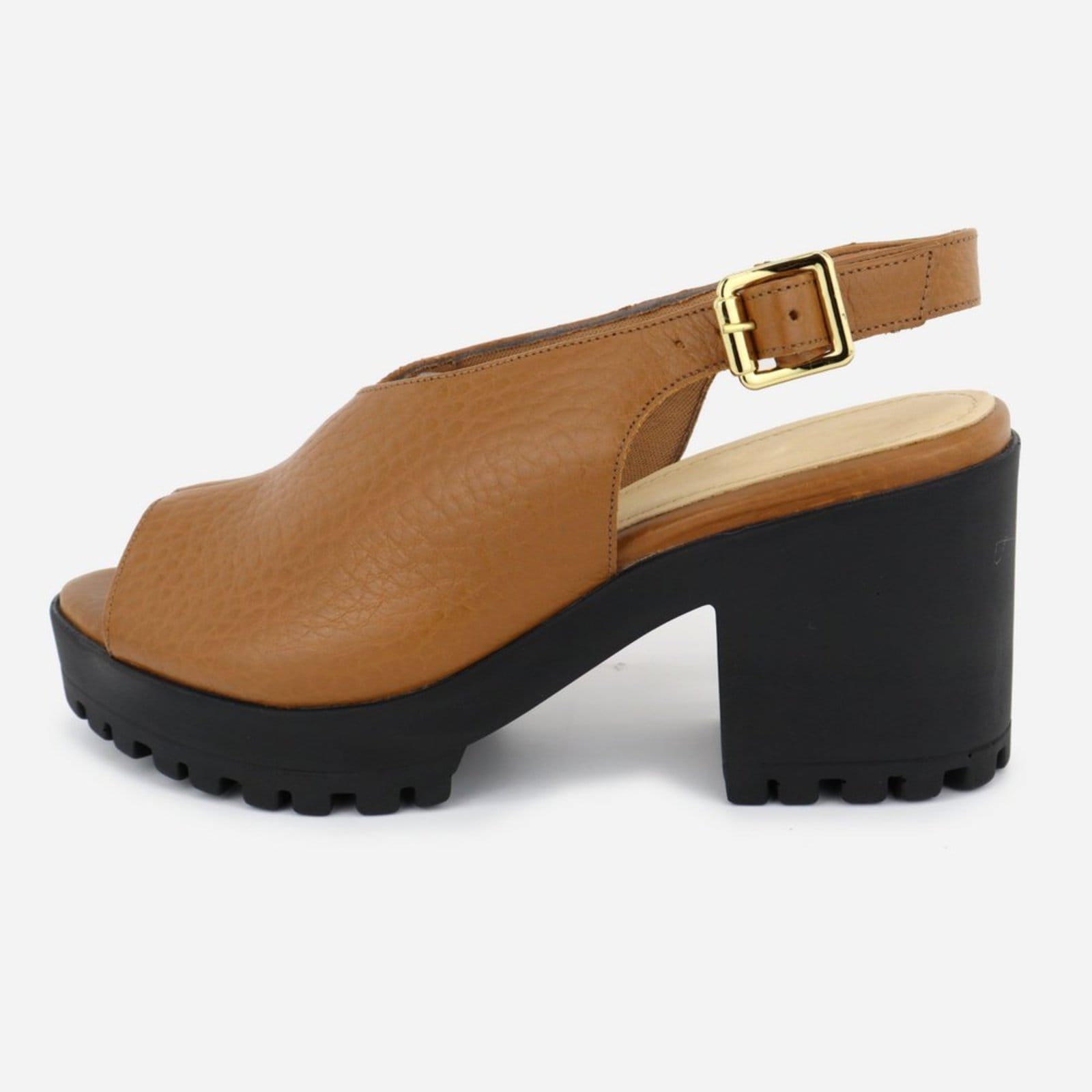 Tamanco Conforto Maria Paula Couro Tratorada Feminino