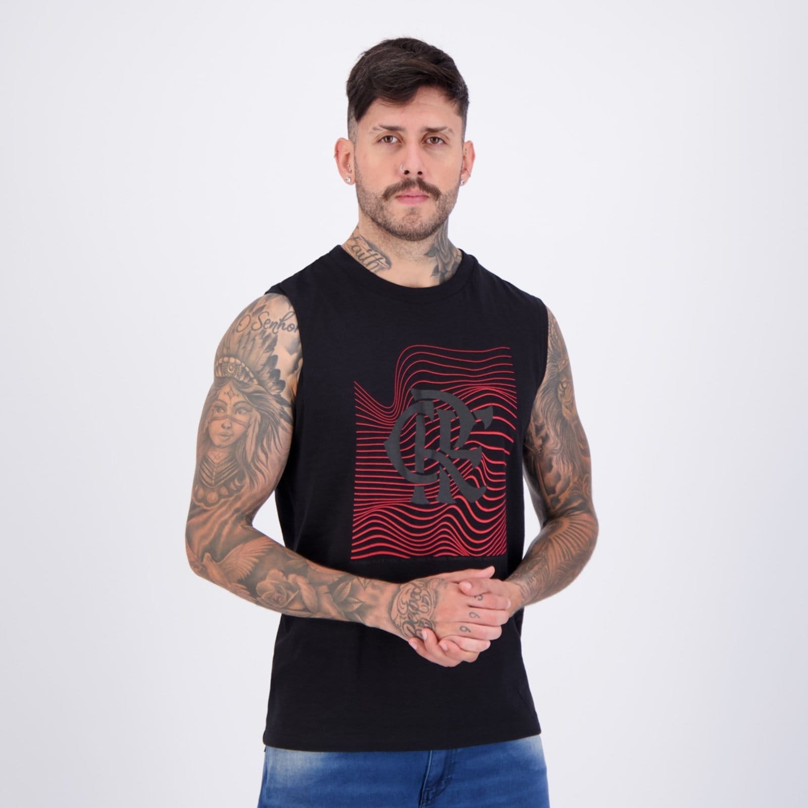 Vista 2 Regata Flamengo Alvoroço Preta braziline preto