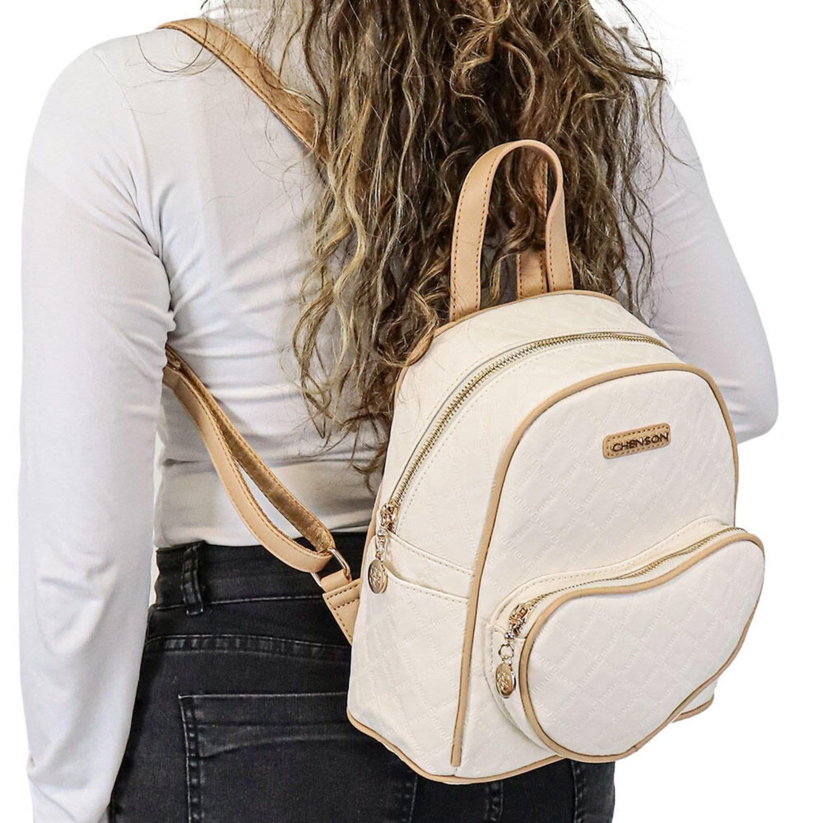 Vista 2 Mochila Feminina Chenson Cg84979 1824979 Chenson azul