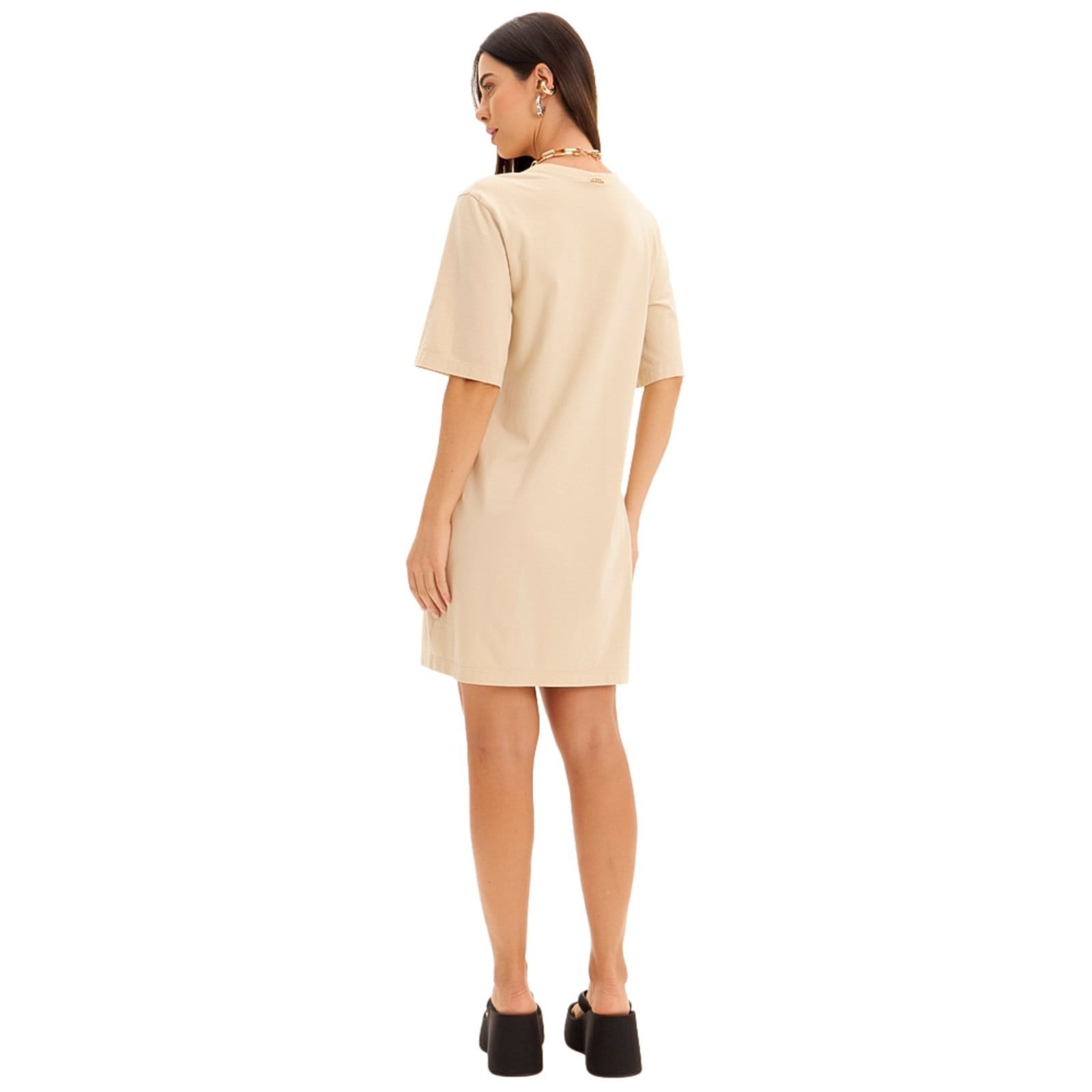 Vista 2 Vestido Easy Lança Perfume T Dress Pr25 Feminino Easy Lança perfume bege